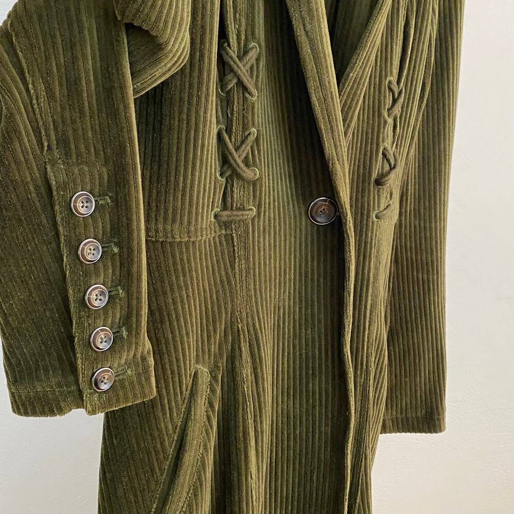 Free People Drippy Lace-Up Cord Duster - Martini - Size Small - Picture 6 of 12
